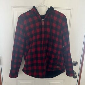 L.L Bean Buffalo Plaid Hooded Jacket